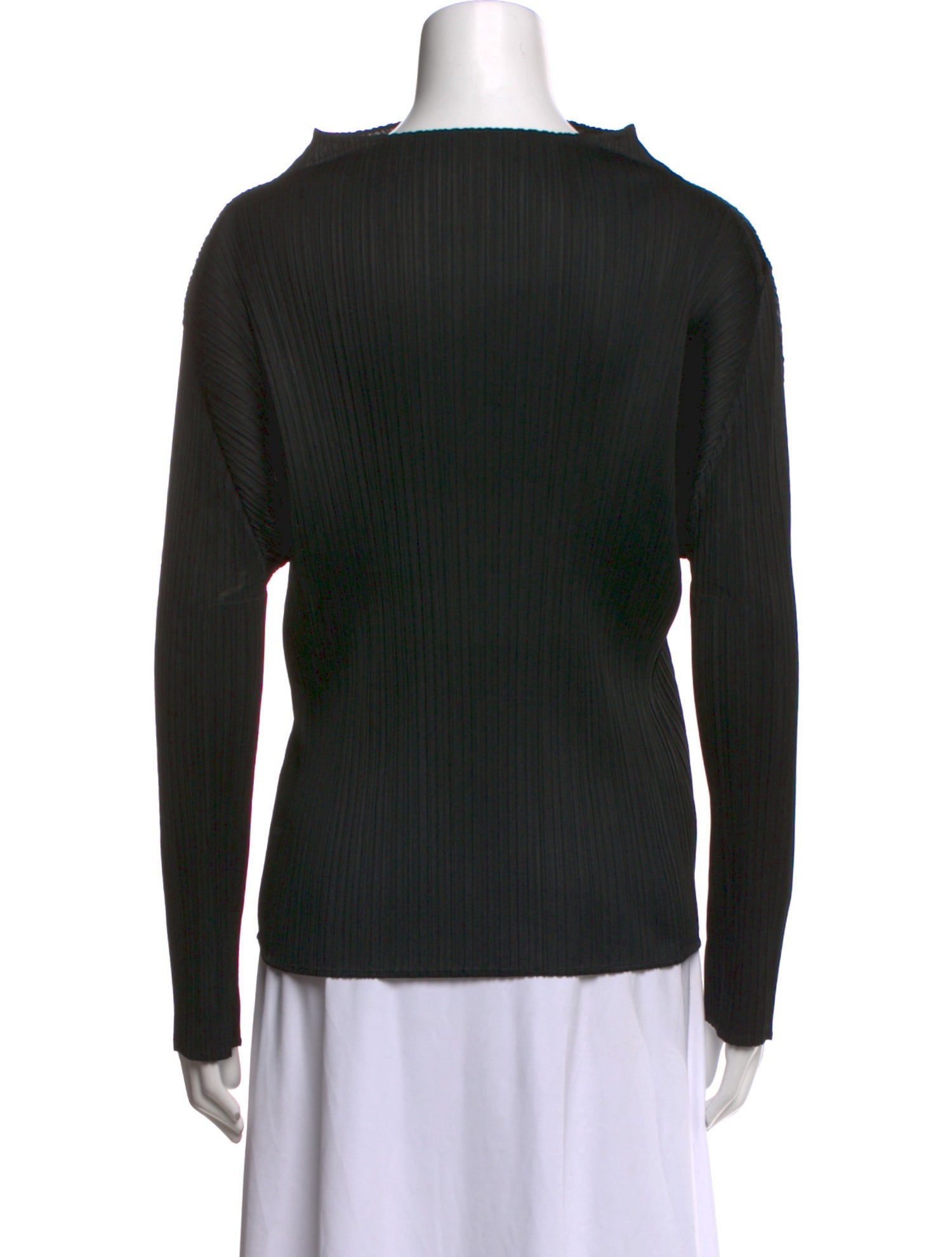 Pleats Please Issey Miyake Mock Neck Long Sleeve Sweatshirt